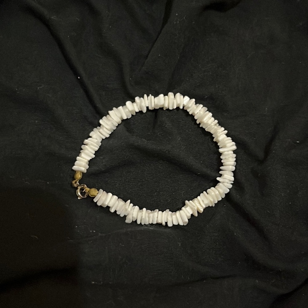 Vintage Chunky White Coral Bracelet